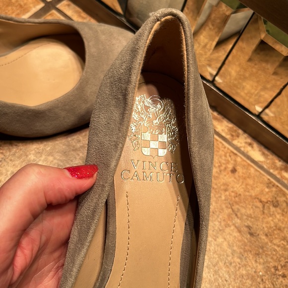 Vince Camuto Gray Suede Pumps - Picture 3 of 6
